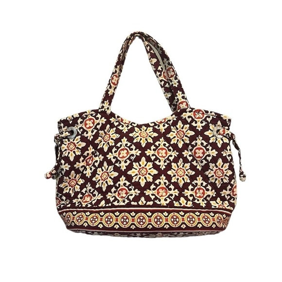 Vera Bradley Small Purse Handbag Sherry Medallion Maroon Quilted Retired‎ FLAW - Picture 1 of 12